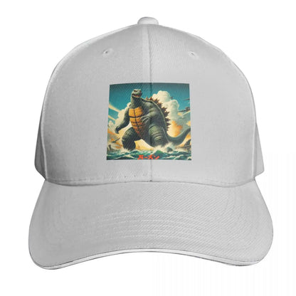 Vintage Gamera Japanese Poster Curved Brim Baseball Cap