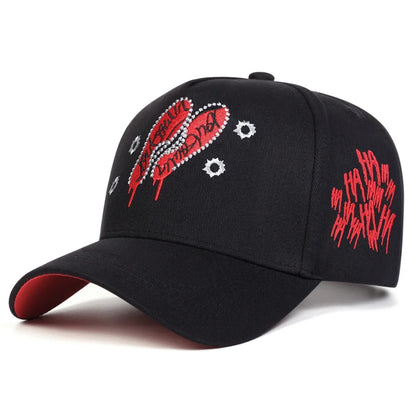Unisex Embroidered Footprint Baseball Cap