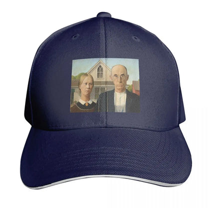 Grant Wood American Gothic 1930 Mesh Baseball Cap