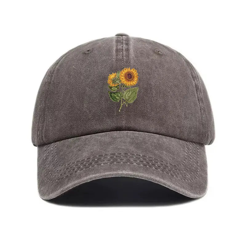 Trendy Sunflower Embroidery Baseball Cap