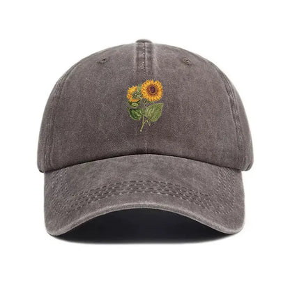 Trendy Sunflower Embroidery Baseball Cap