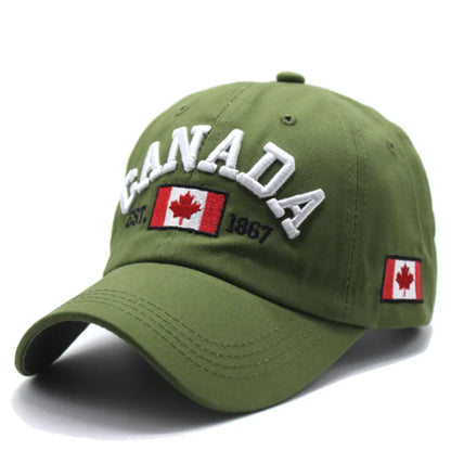 Adjustable Canada Maple Leaf Embroidered Baseball Hat For Men And Women Couples, Suitable For Outdoor Sports, Leisure, Sunshade