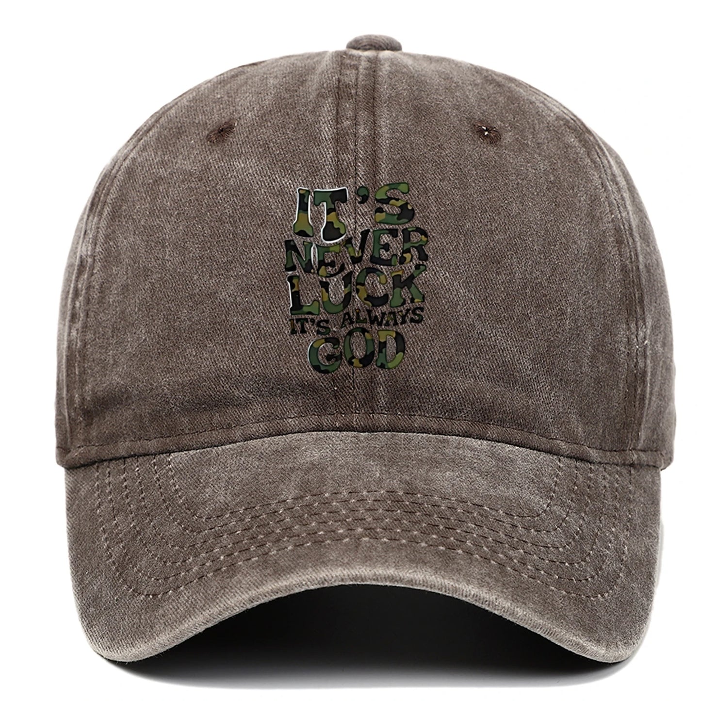 Camouflage Letter Outdoor Baseball Cap