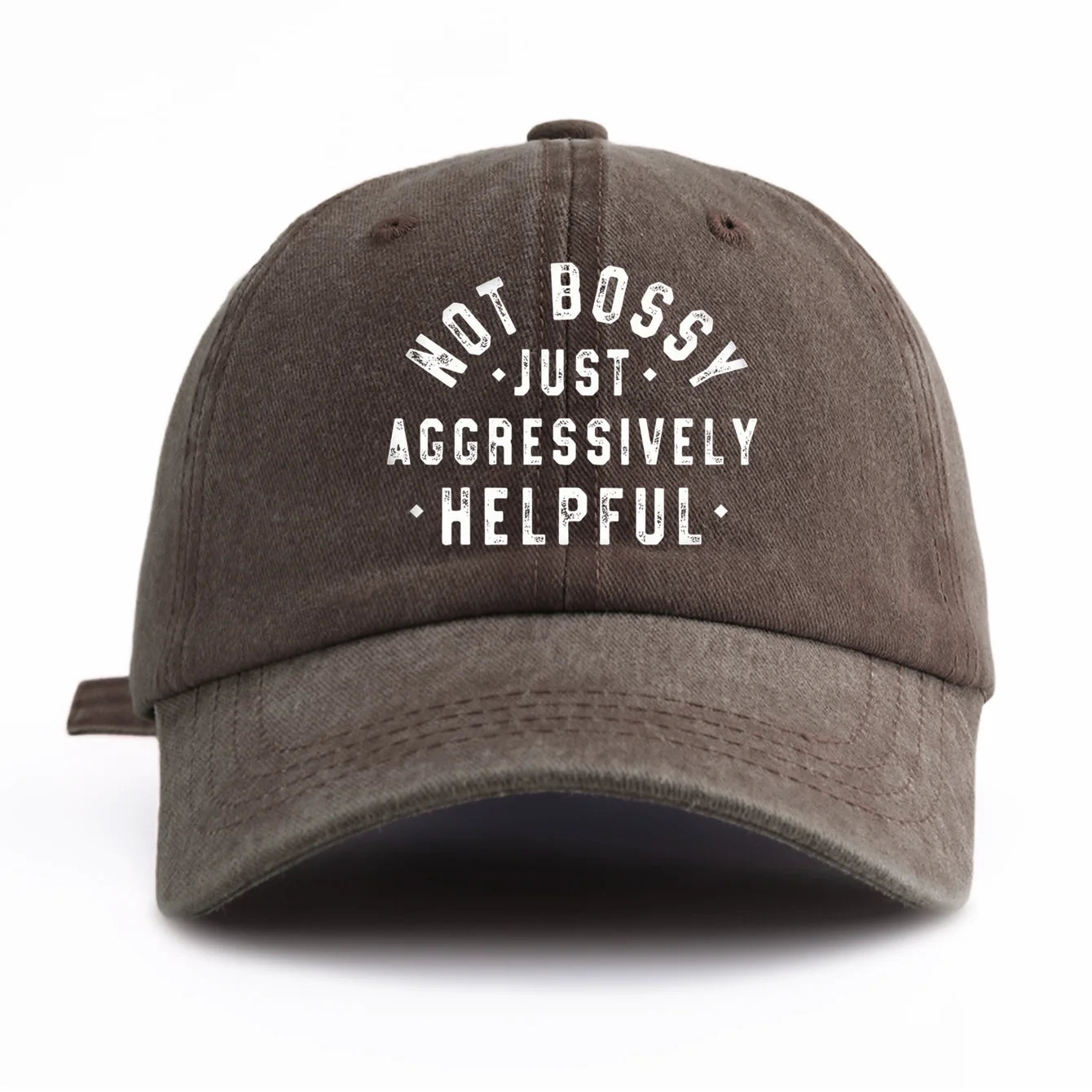 Not Bossy Washed Baseball Cap Retro