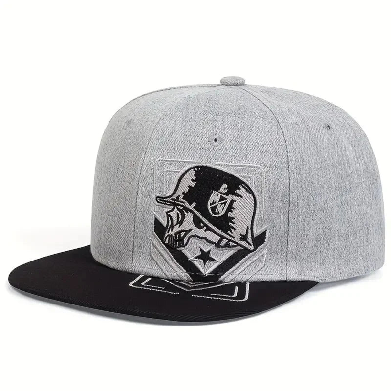Skeleton Embroidered Unisex Hip-Hop Snapback Cap