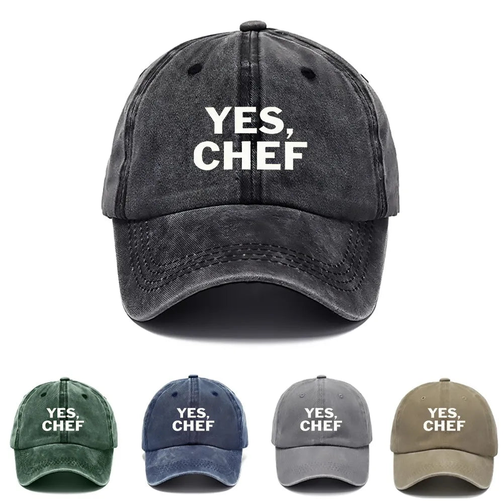 Yes Chef Distressed Baseball Cap