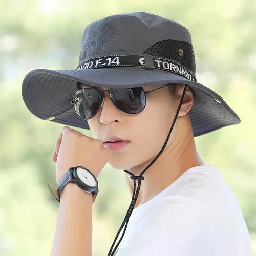 Wide Brim Outdoor Sun Protection Bucket Hat