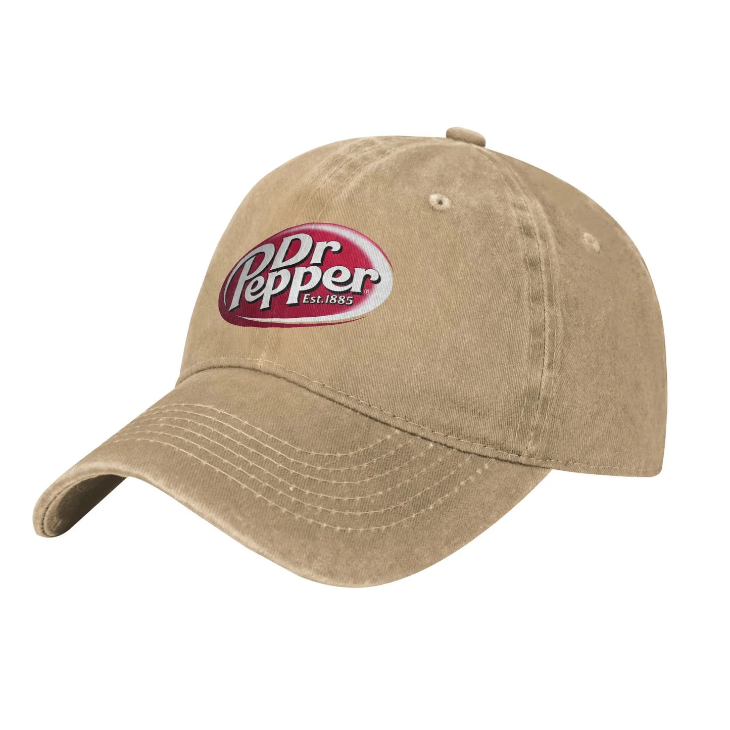 Dr Pepper Letter Baseball Cap Casual Distressed Washed Drink Snapback Hat For Men Women Outdoor Summer Adjustable Hats Cap