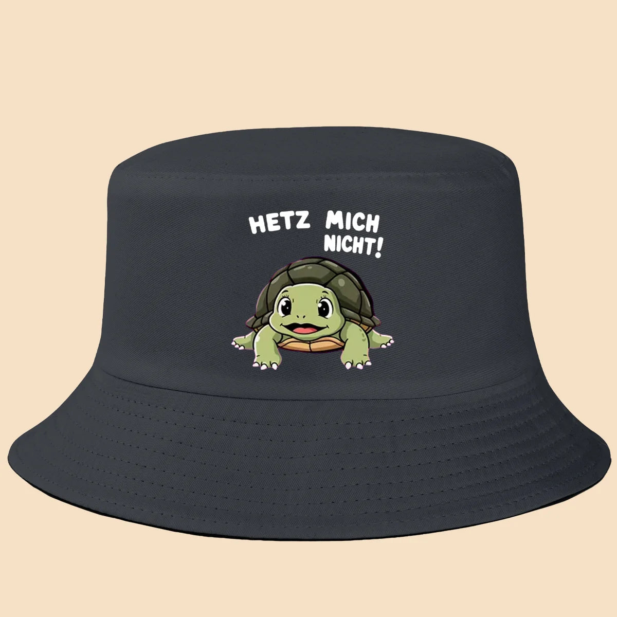 Retro Turtle Print Bucket Hat