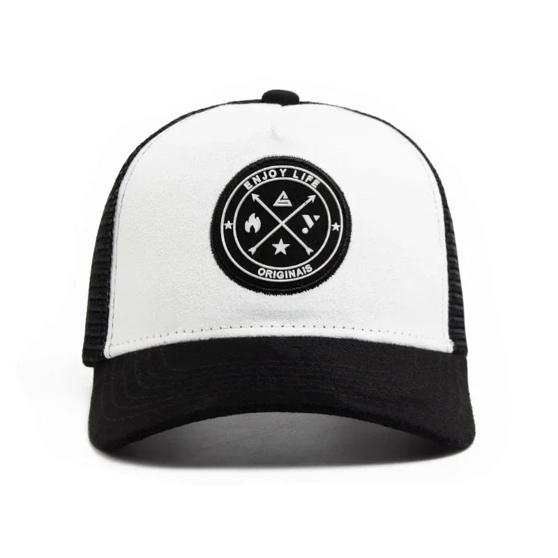 Summer Mesh Baseball Cap Women Men Snapback Hat Casual Breathable Letter Icon Unisex Hip Hop Trucker Caps Outdoor Sports Dad Hat Size 56-58cm