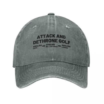 Attack And Dethrone Golf Baseball Cap
