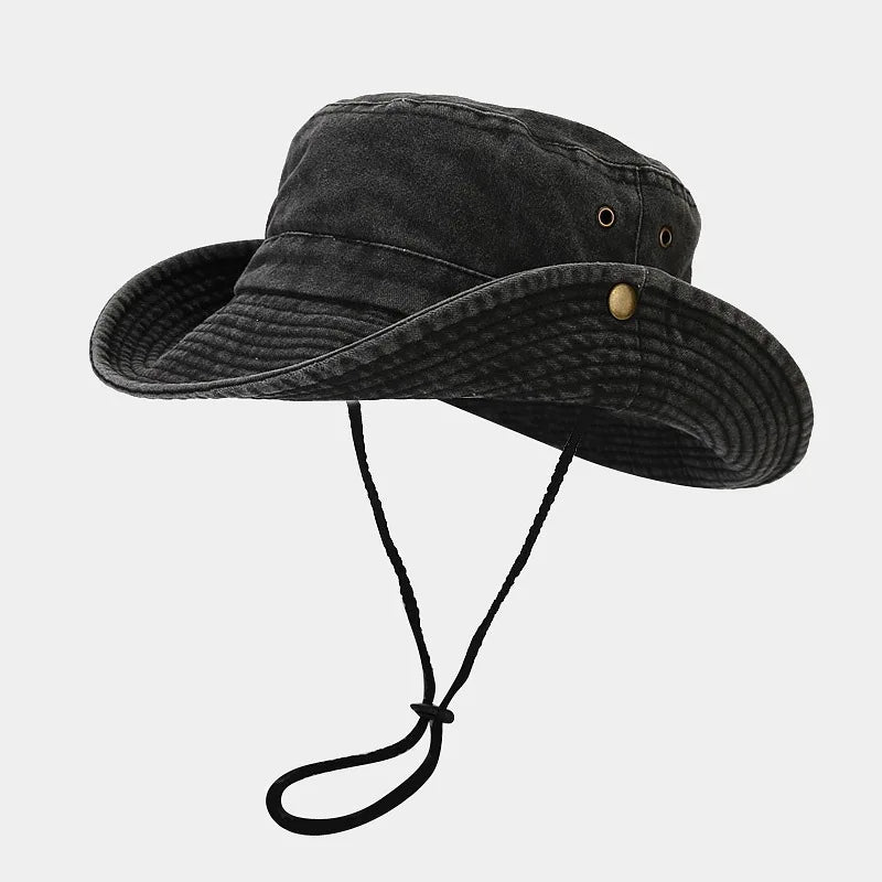 Four Seasons Cotton Solid Bucket Hat