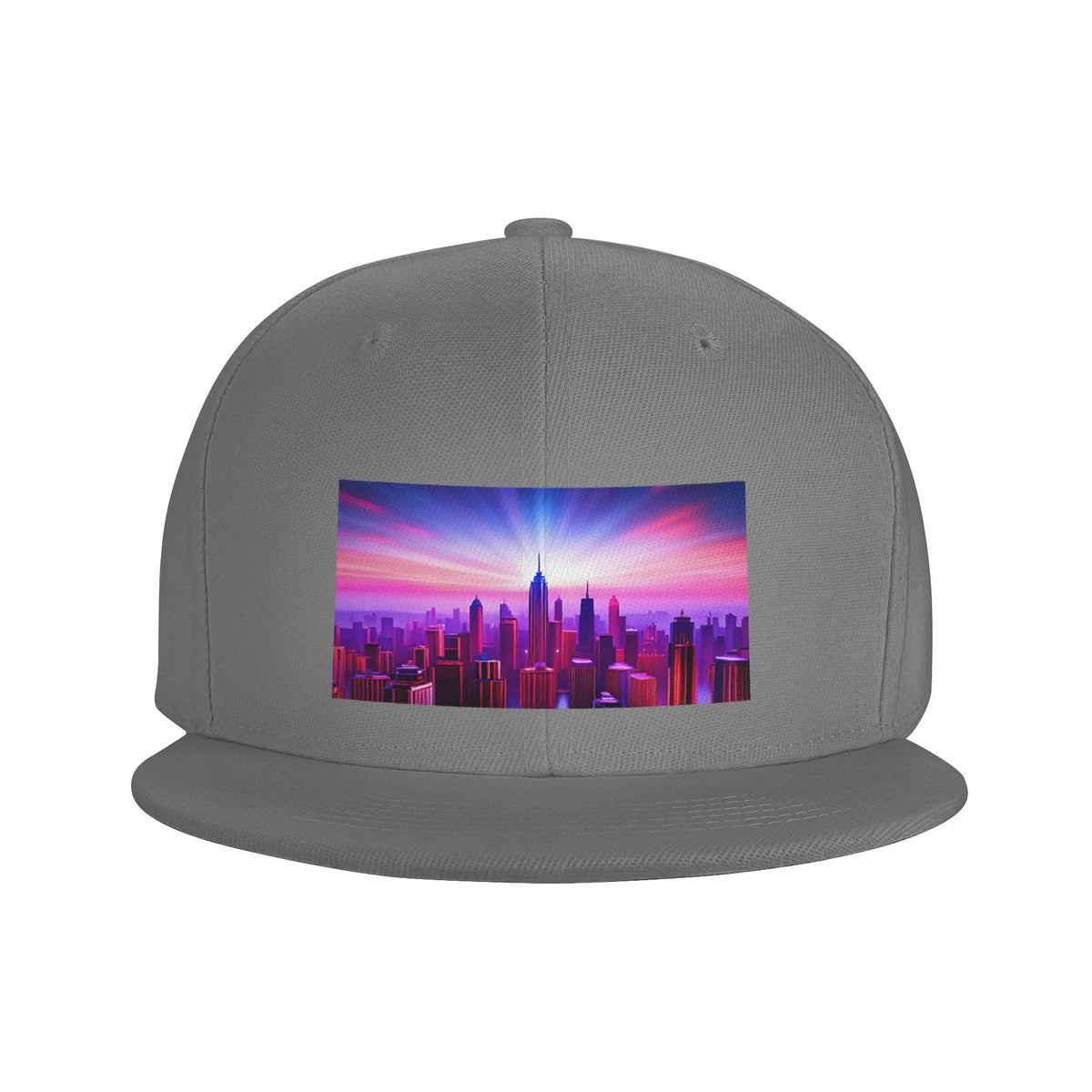 Vast City Skyline Flat Brim Snapback Cap