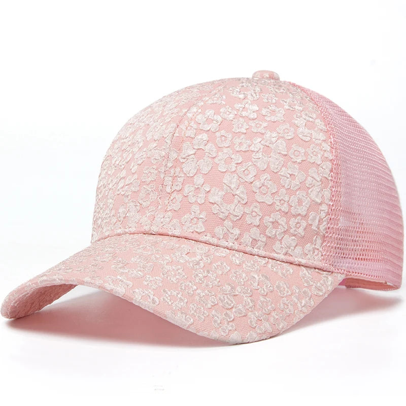 New Print Mesh Caps Fashion Women Baseball Cap