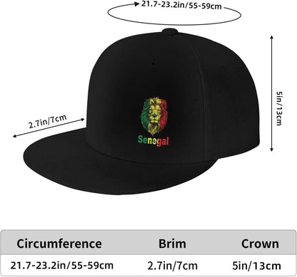 Senegal Lion Flag Print Cotton Baseball Cap Adjustable
