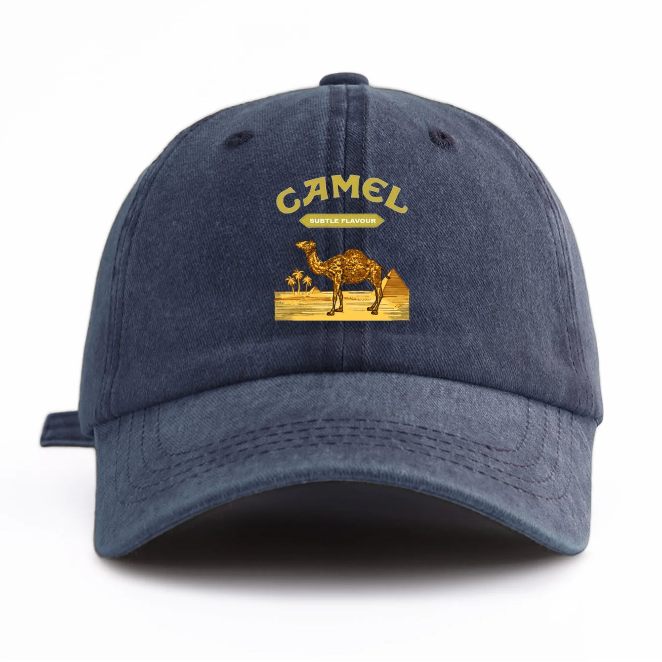 Camel Print Washed Vintage Baseball Cap