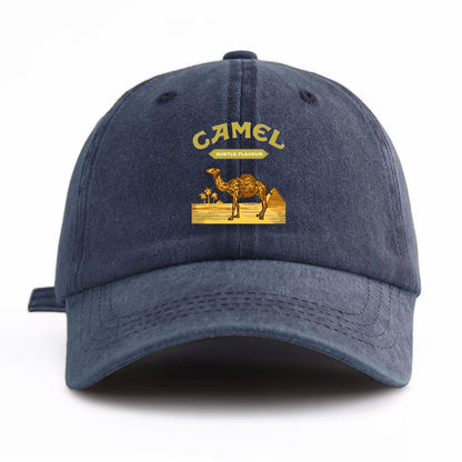 Camel Print Washed Vintage Baseball Cap