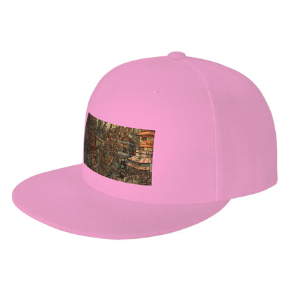 Angular Cityscape Snapback Cap