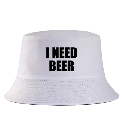 I Need Beer Reversible Cotton Bucket Hat