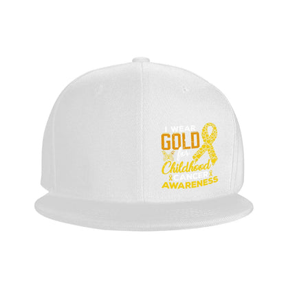 Childhood Cancer Awareness Golden Snapback Cap Hat