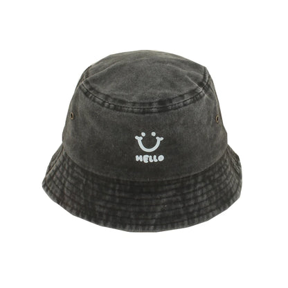 Kids Smile Face Cotton Bucket Hat