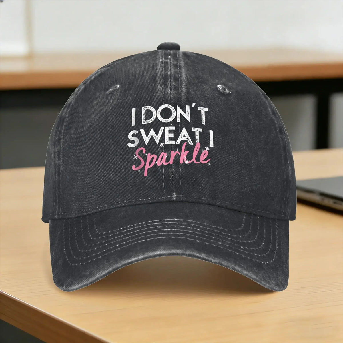 I Don't Sweat I Sparkle Graphic Baseball Cap