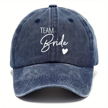 Team Bride Heart Baseball Cap
