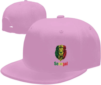 Senegal Lion Flag Print Cotton Baseball Cap Adjustable