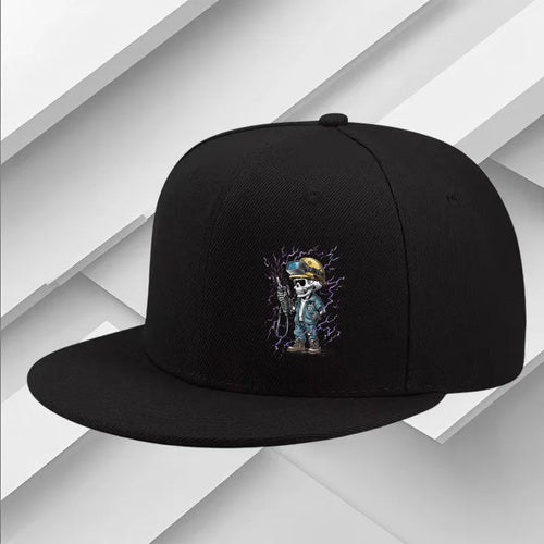 Electrician Skull Graphic Adjustable Snapback Cap