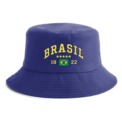 Unisex Brasil Flag Print Bucket Hat
