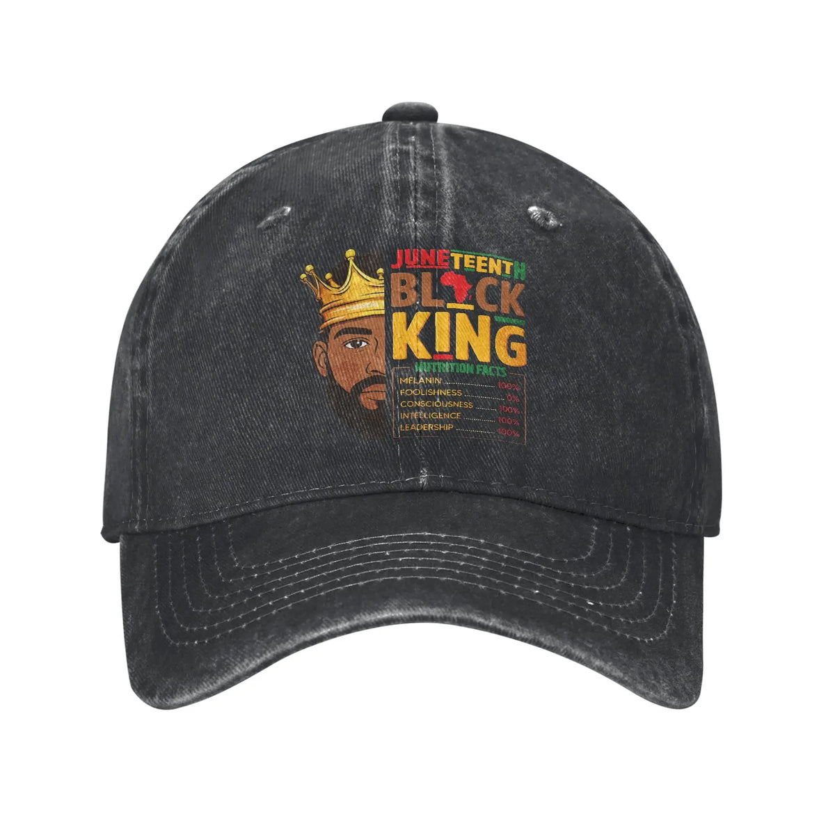 Juneteenth 1865 Black History Distressed Baseball Cap