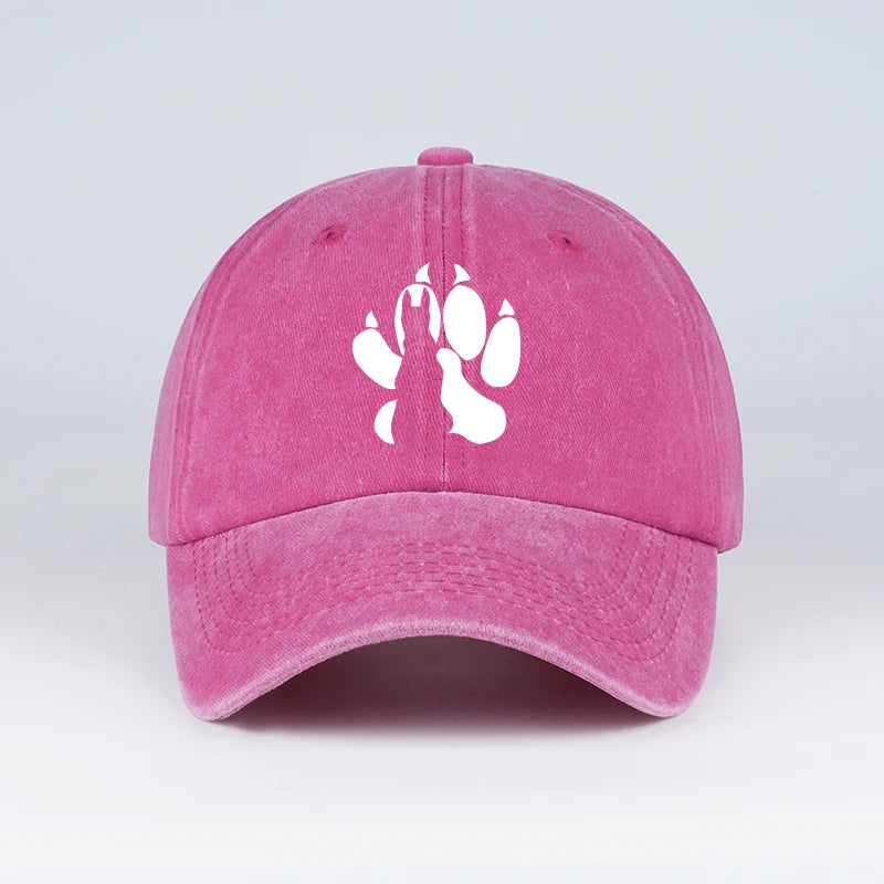 Wolf Paw Washed Vintage Baseball Cap