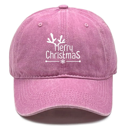 Merry Christmas Washed Baseball Cap