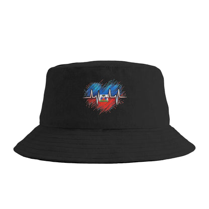 Haiti Outfit Haitian Flag Bucket Hat Summer Casual