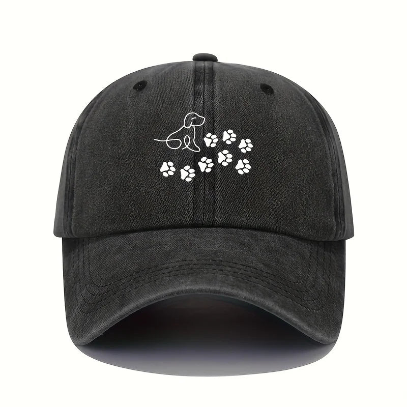 Cute Dog Paw Print Baseball Cap