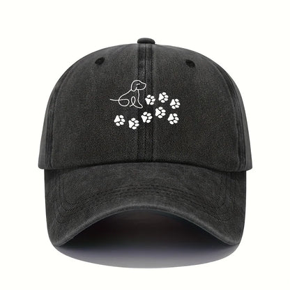 Cute Dog Paw Print Baseball Cap