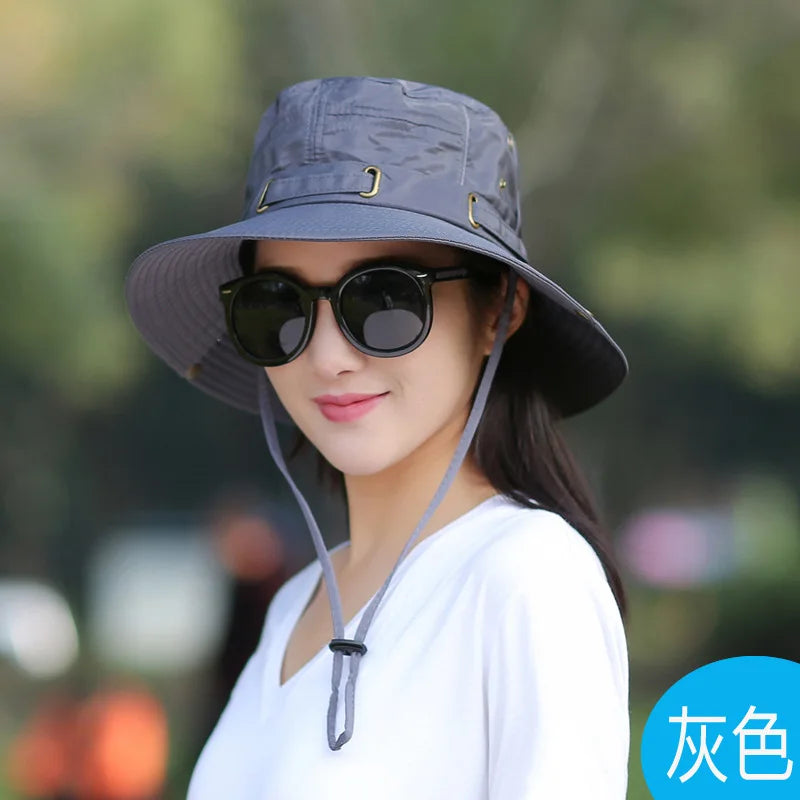 Women's Wide Brim Breathable Gardening Bucket Hat
