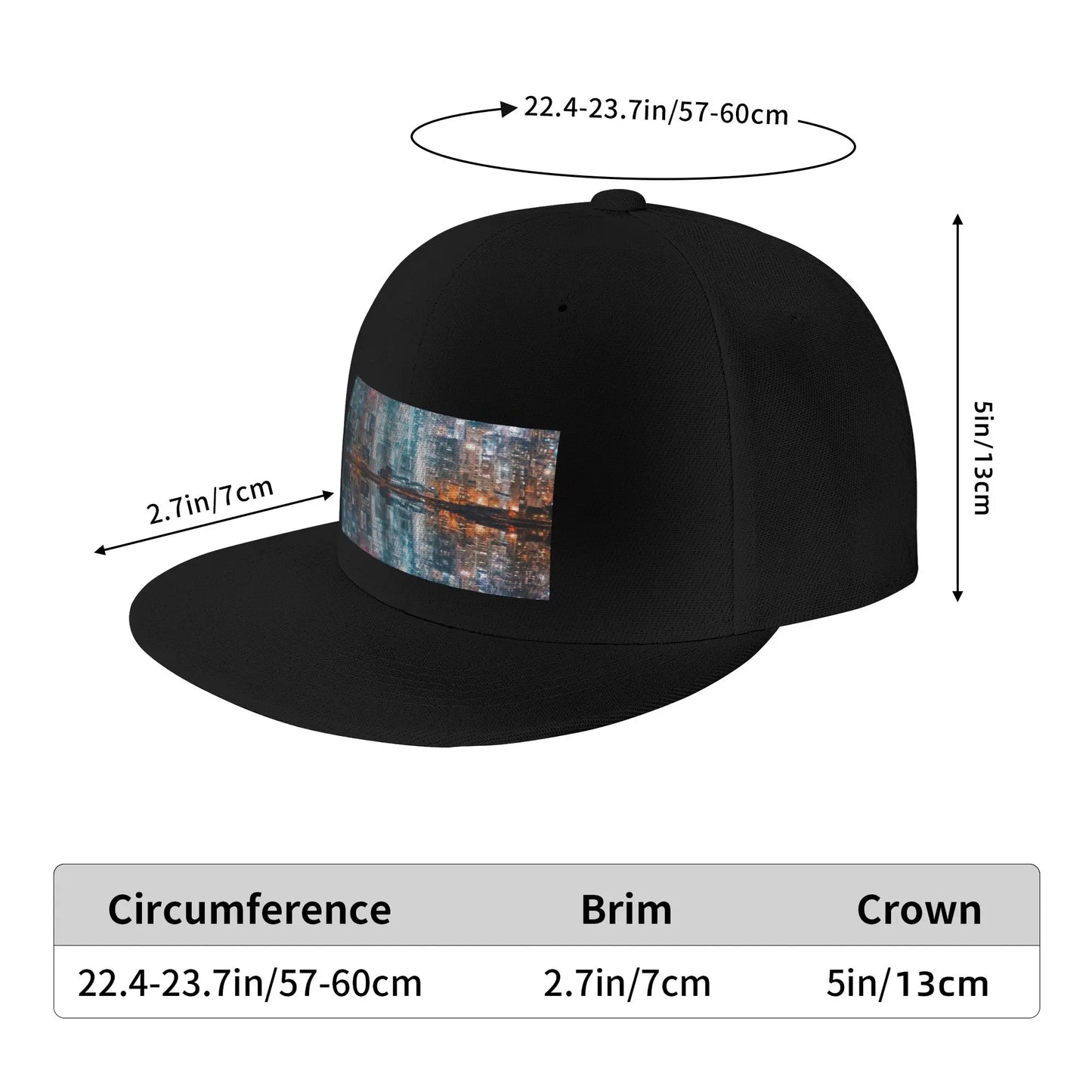 City Lights Ocean Reflection Snapback Cap
