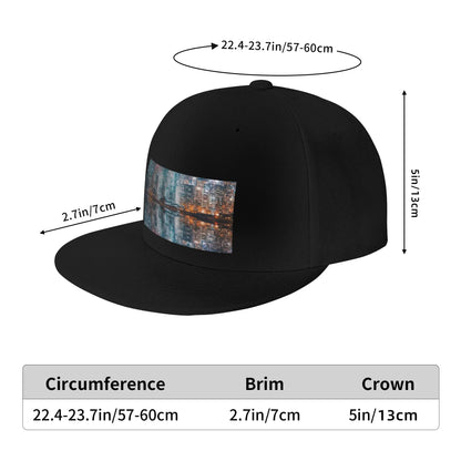 City Lights Ocean Reflection Snapback Cap