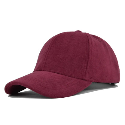 Fashion False Suede Baseball Caps For Men Women Autumn Winter Solid Retro Snapback Hip Hop Hat Unisex Street Adjustable Sun Caps