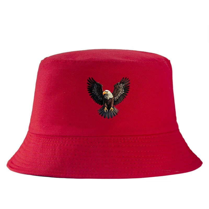 Eagle Print Cotton Bucket Hat