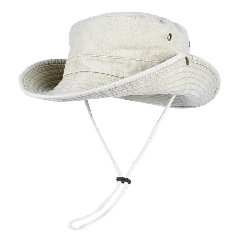 Summer Bucket Hats 2026 Outdoor Sun Hat Woman Solid Cotton About 58cm
