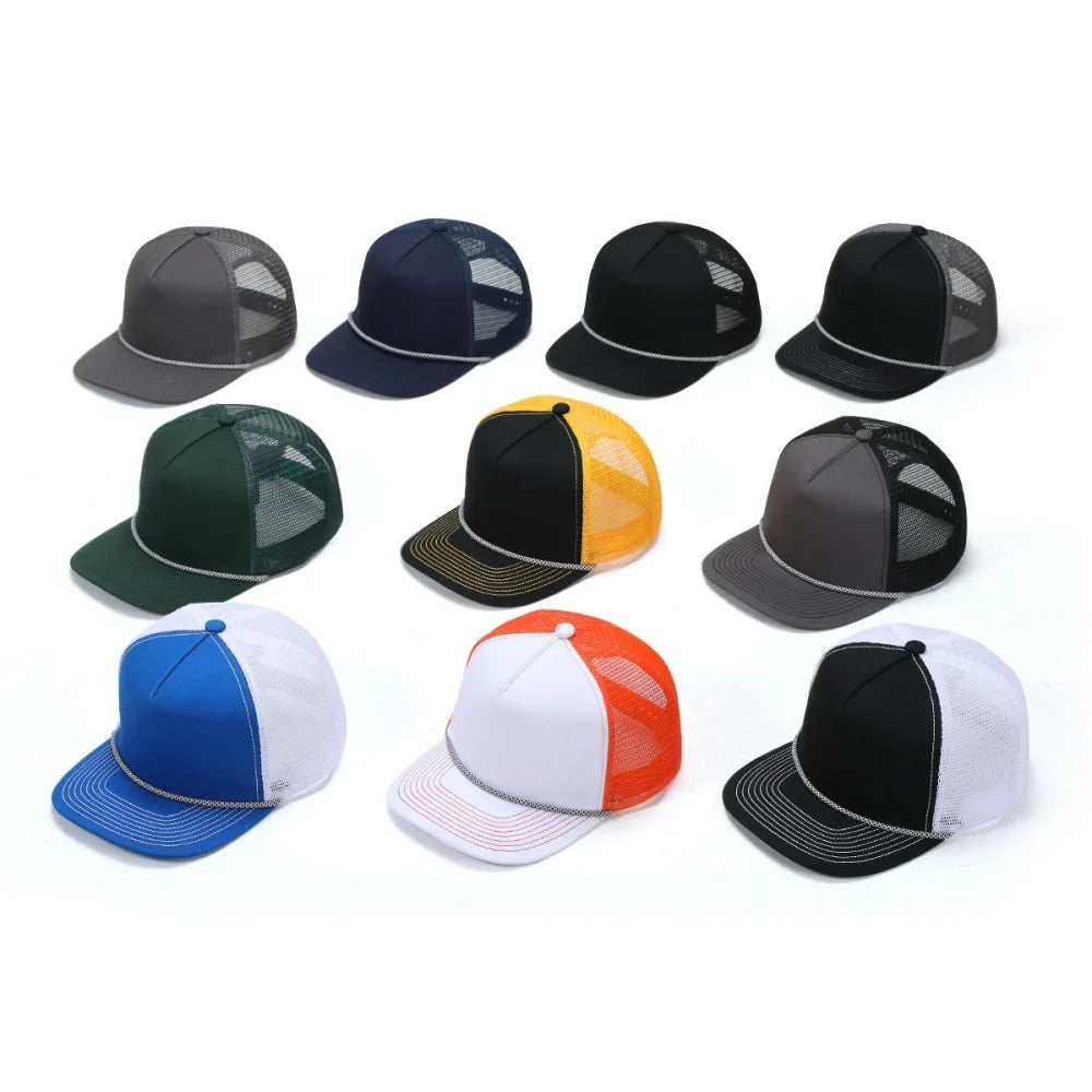 Custom Logo Breathable Mesh Trucker Snapback Cap