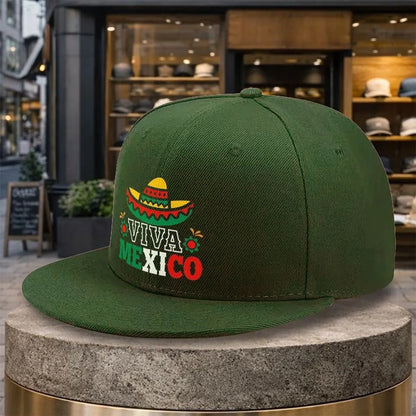 Viva Mexico Sombrero Casual Snapback Cap