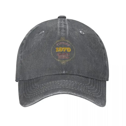 Vintage 1970 Distressed Denim Baseball Cap