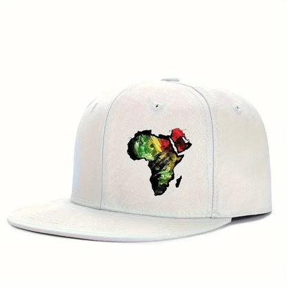 Africa Map Rasta Snapback Cap