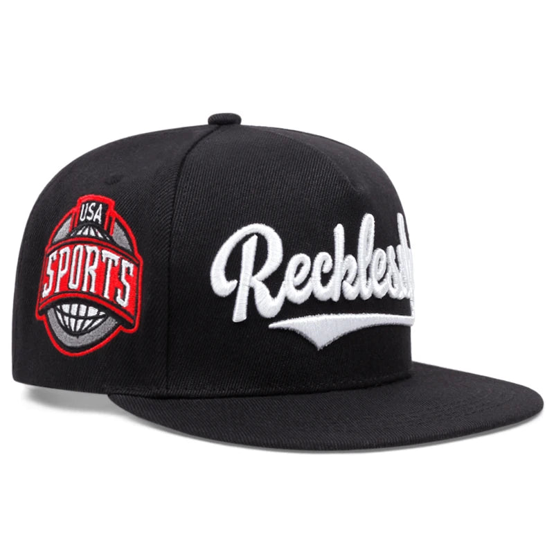 Reeklessly USA Embroidered Snapback Cap