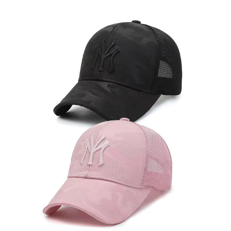 New Spring Summer Embroidered Letter Camouflage Hat