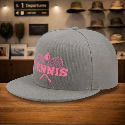 Tennis Rackets Ball Graphic Snapback Cap