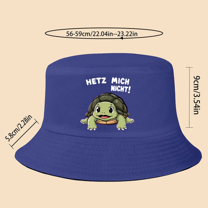 Retro Turtle Print Bucket Hat